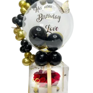 Caja Clear con Rosas