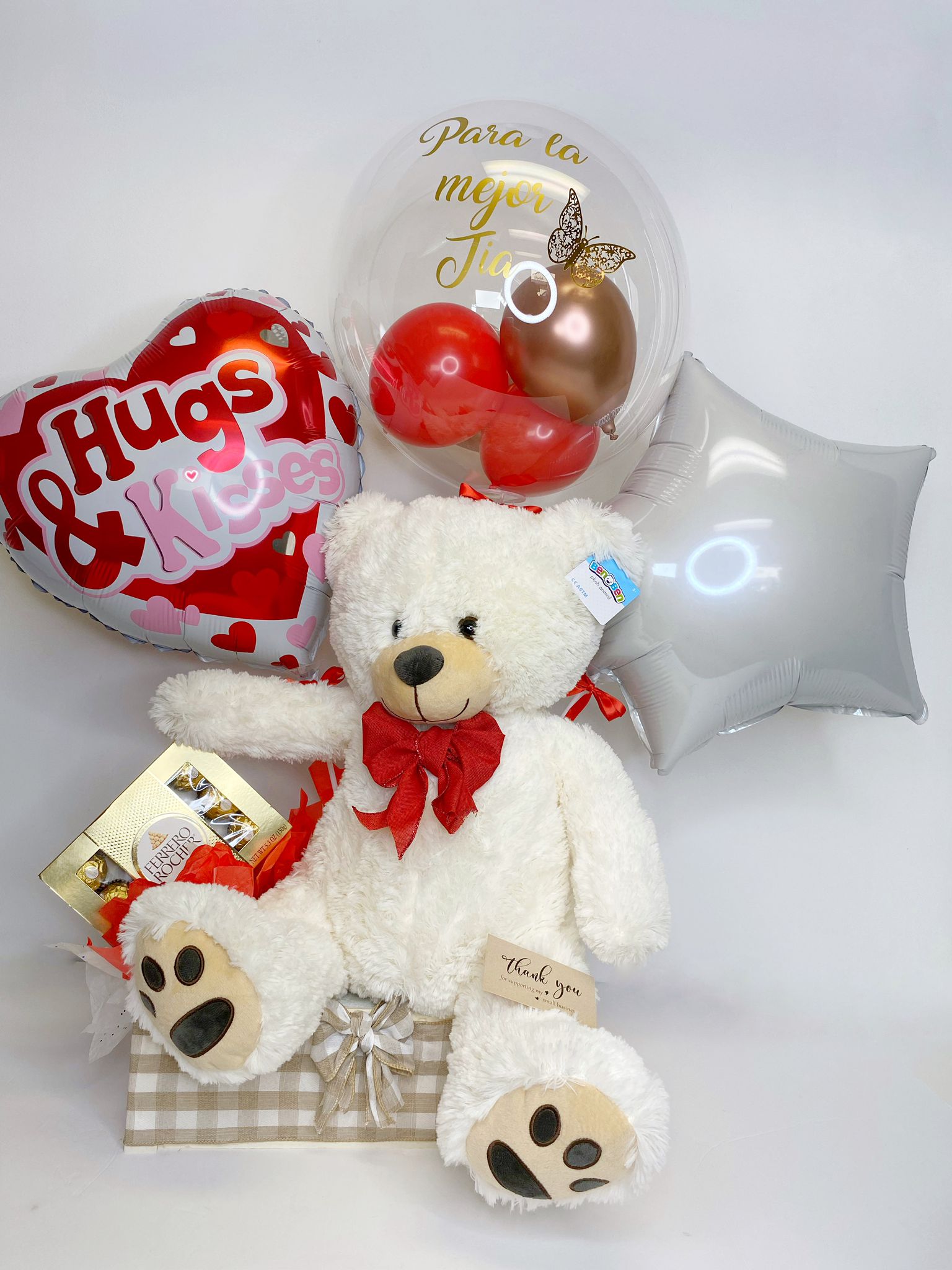 Oso de fashion peluche gigante con globos