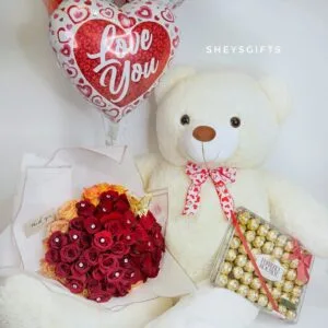 Arreglo de peluche grande de 47”